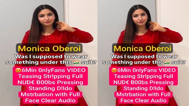 Famous Punjabi NRI Monica Oberoi Teasing Stripping Mstebation Videos