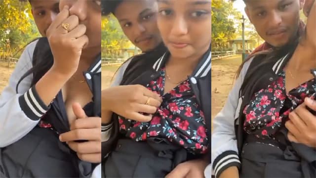 Sweet School Girl Boobs – BF Outdoor Squeeze MMS
